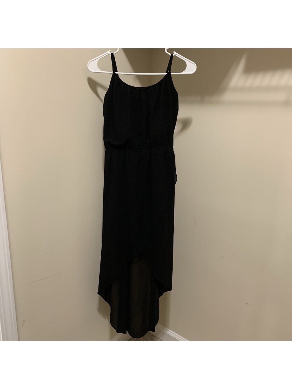 The Limited Black High-Low Dress Spaghetti Strap Semi-Formal XS Petite Sheer